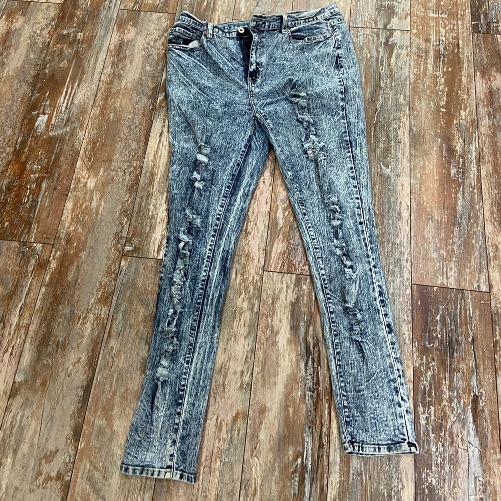 Blue Acid Washed Jeans